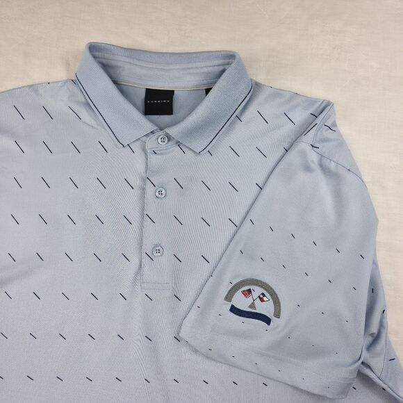 Dunning Stirling Ventilated Mesh Performance LG Polo Short Sl USA TX Flag $98 - Picture 3 of 9